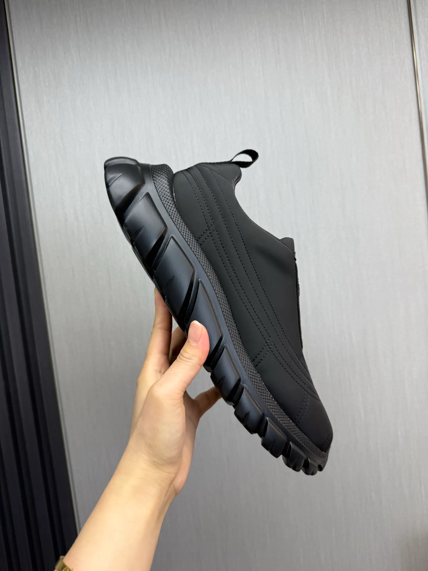 Men's shoes 💰580💰 [PRADA] Men's shoes are popular in the counter, official website synchronization, 1 high-quality shipment ✔️Imported waterproof fabric + cowhide lining, 1🆚1 replica, original sole, 38-45 (45 customized, non-refundable)